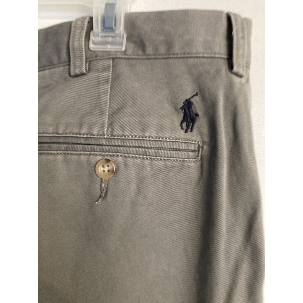 Polo Ralph Lauren Pants Men's 38x32 Gray Chino The Preston Flat Front Vtg #1827 - Picture 8 of 12